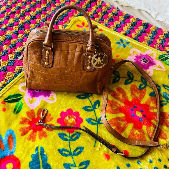 Michael Kors Brown Satchel Croc UNIQUE - Picture 10 of 10